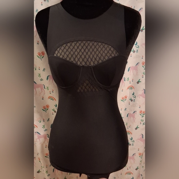 Chantal Thomass Tops - EXTREMELY RARE SAMPLE Vintage 90s Chantal Thomass Echantillon Black Bodysuit 32B